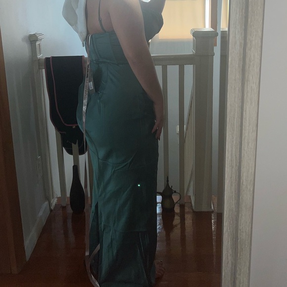 HOUSE OF CB CHARMANE FOREST CORSET MAXI DRESS - Picture 3 of 4